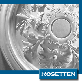 Stuckrosette aus Gips